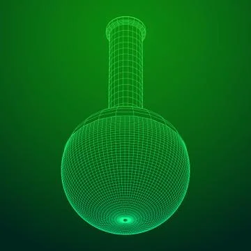 Test tube low poly wireframe mesh 스톡 일러스트