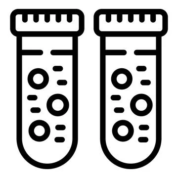 Test tube microplastics pollution icon outline vector. Ground food Stock Illustration