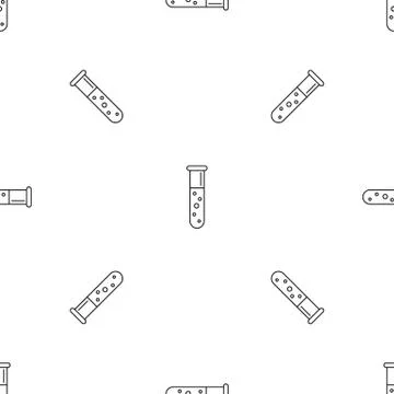 Test tube pattern seamless vector Stock Illustration