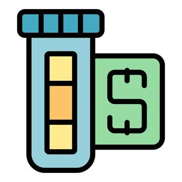Test tube pcr icon vector flat Stock Illustration