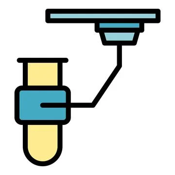 Test tube production icon vector flat Stock Illustration