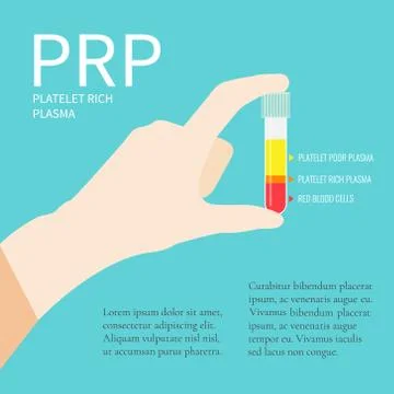 Test tube with PRP Stock Illustration
