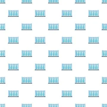 Test tube rack pattern for scientific research background Stock Illustration
