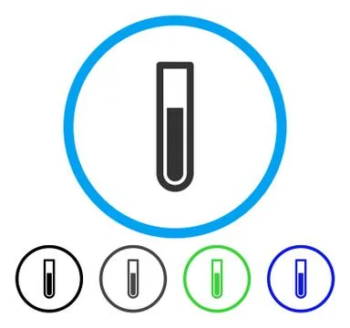 Test Tube Rounded Vector Icon Ilustración de archivo