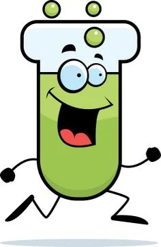 Test Tube Running Stock Illustration