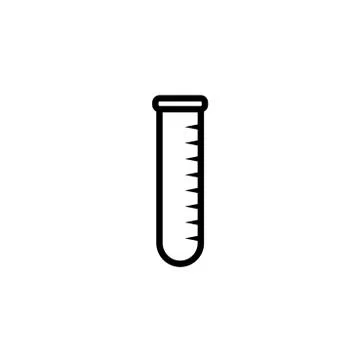 Test tube simple vector icon Stock Illustration