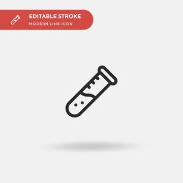 Test Tube Simple vector icon. Illustration symbol design template for web mob Stock Illustration