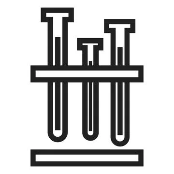 Test tube stand icon, simple style Stock Illustration