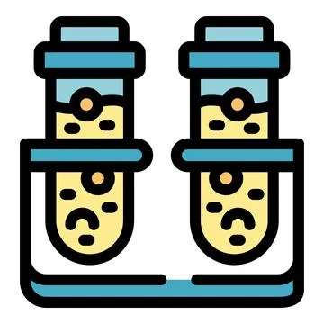 Test tube stand icon vector flat Stock-Illustration