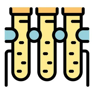 Test tube stand icon vector flat Illustrazione stock