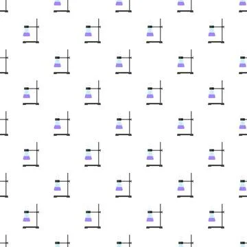Test tube on stand pattern seamless vector Stock Illustration