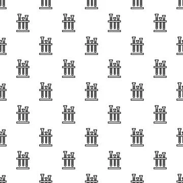 Test tube stand pattern seamless Stock Illustration