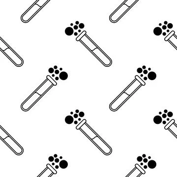 Test tube symbol seamless pattern Stock Illustration