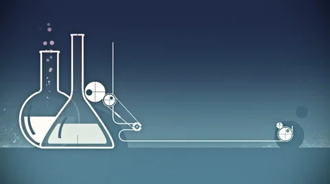 Test-tube symbols with graphic elements flat animation Stock Footage 63078503