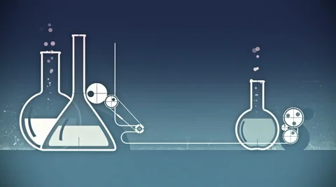 Test-tube symbols with graphic elements flat animation Stock-Footage 63078508
