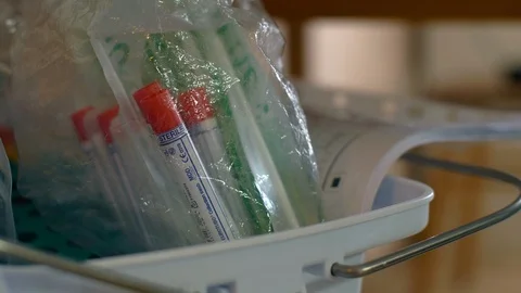 Test tube. Testing for Covid-19 Stock-Footage 127310493