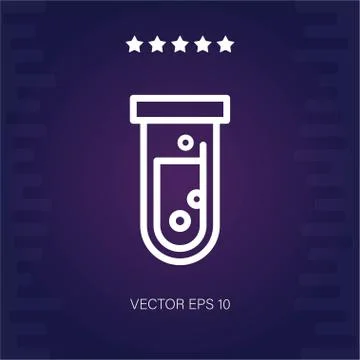 Test tube vector icon Stock Illustration