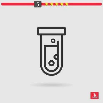 Test tube vector icon Stock Illustration