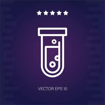 Test tube vector icon Illustrazione stock