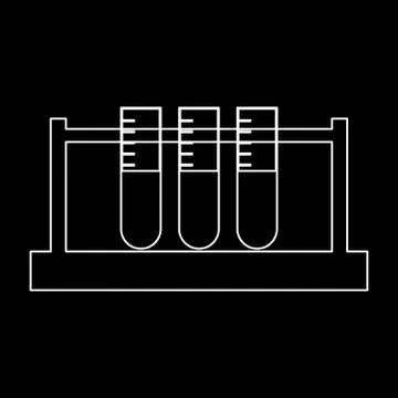 Test tube  the white path icon . Stock Illustration