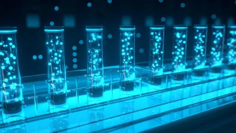 Test tubes for analysis in laboratory 스톡 일러스트