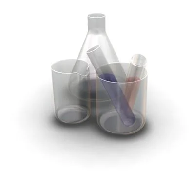 Test tubes and flasks Stock Illustration