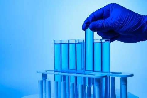 Test tubes and flasks Stock Photos