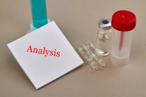 Test tubes and vials for analysis and research. Foto stock