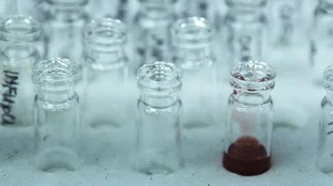 Test-tubes with blood Stock Footage 10584132