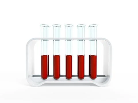 Test tubes with blood samples Stock Illustration