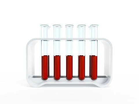 Test tubes with blood samples Stock Illustration