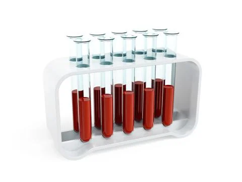 Test tubes with blood samples Stock-Illustration