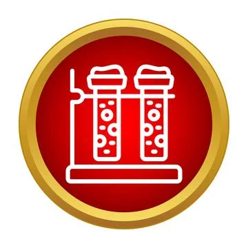 Test tubes for chemistry lab experiment icon Illustrazione stock