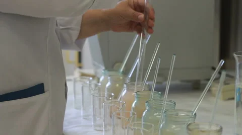 Test tubes closeup. 스톡 동영상 42039335