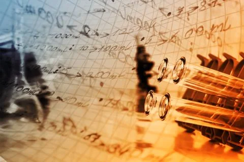 Test tubes closeup Stock Photos