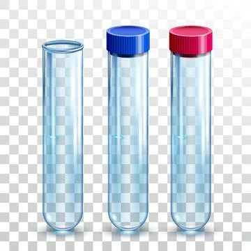 Test Tubes Empty Laboratory Glassware Set Vector Illustrazione stock
