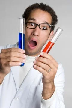 Test tubes experiment Stock Photos