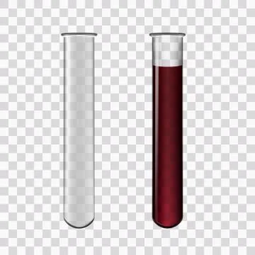 Test Tubes Filled With Blood Illustration