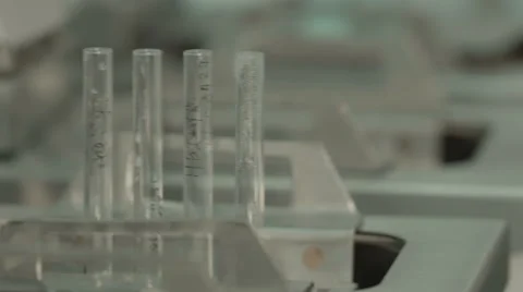 Test tubes, glass Stock Footage 42753987