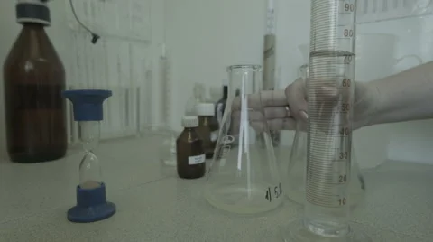 Test tubes, glass Stock Footage 42754109