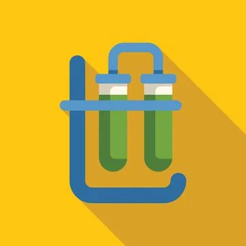 Test tubes with green liquid representing scientific research Illustration