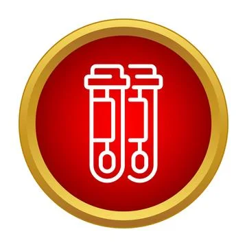 Test tubes icon concept representing medical lab analysis Stock Illustration