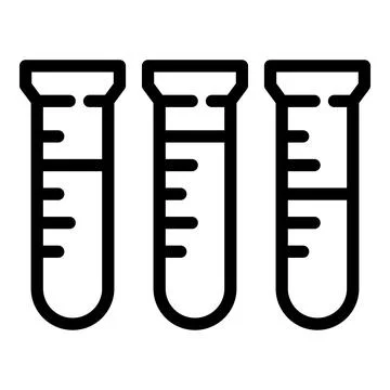 Test tubes icon outline vector. Science lab Stock Illustration