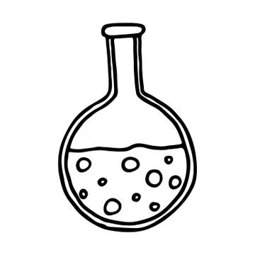 Test tubes icon outlined Stock Illustration