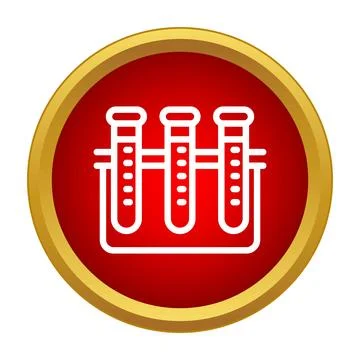Test tubes icon representing medical research and science Stock Illustration