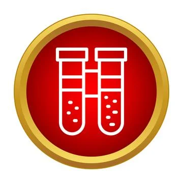 Test tubes icon representing science and research Stock Illustration