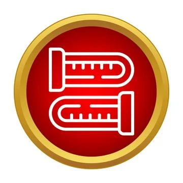Test tubes icon representing science laboratory research Stock Illustration