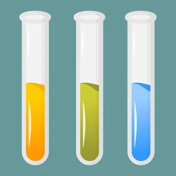 Test tubes icon set. vector illustration Stock Illustration