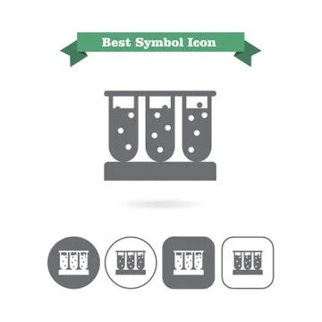 Test tubes icons 스톡 일러스트