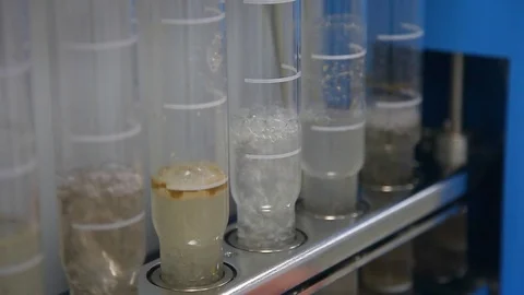 Test tubes in the laboratory Stock Footage 81276906